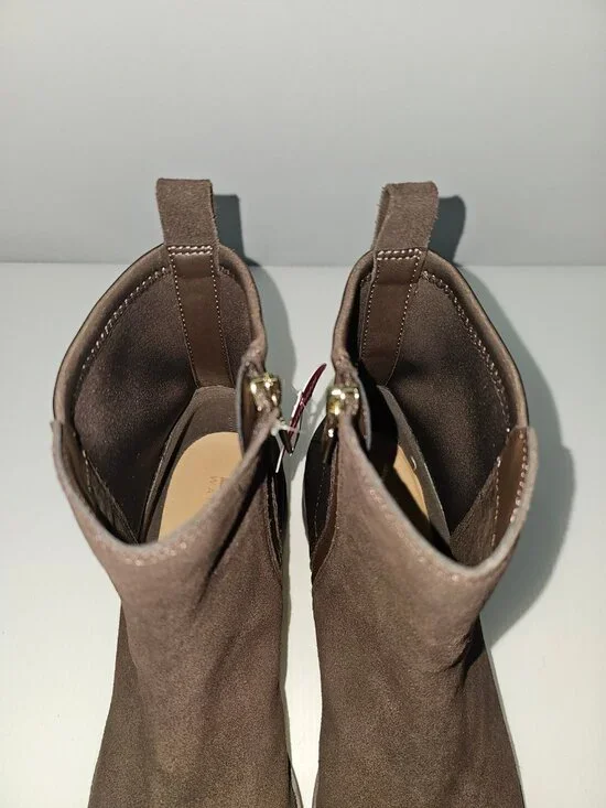 Blondo Cammie Waterproof Ankle Boot Womens 10 Brown Suede Lug Sole Fall NEW - Picture 9 of 14